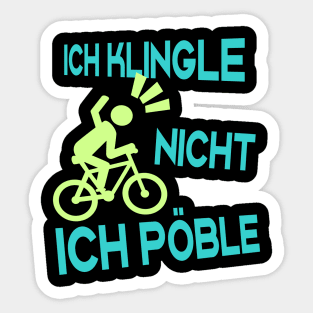 Radfahrer Rowdy lustige Sprüche Fahrrad Sticker